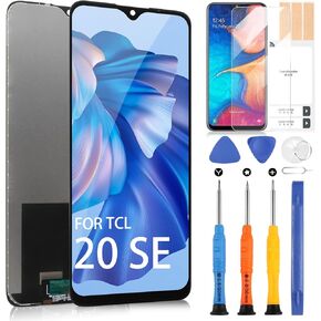 LCD Display Kits for TCL 20 SE, Screen Replacement for TCL 20 SE T671H T671F T671O T671E Touch Screen Digitizer Full Assembly with Repair Parts