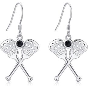French Horn Gifts Sterling Silver Music Instrument Dangle Earrings for Women