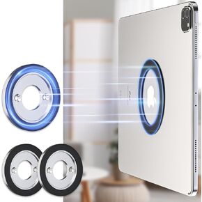 woleyi for Magsafe Wall Mount Sticker Tablet Holder, 2 Pack Drill Base Magnetic Tablet Mount for iPad Pro Air Mini | Galaxy Tab | Kindle Fire | Switch | Phone, for Kitchen | Home | Shower | Bathroom