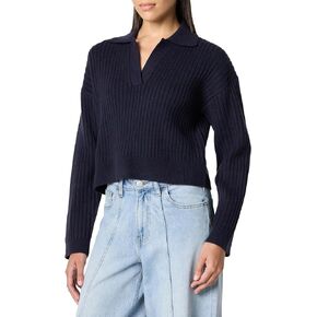 The Drop Women's Marcy Ribbed Polo Top