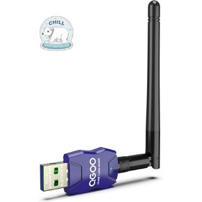 Class 1 Long Range Bluetooth Adapter for PC, QGOO USB Bluetooth Adapter for PC 5.3+EDR, Bluetooth Dongle Bluetooth Receiver Support Windows10/8.1/8/7（blue-120）