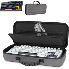 75% Keyboard Case, Hard Shell Travel Carrying Bag for Aula F75 Gasket Mechanical Keyboard, Compatible with ASUS ROG 75% Wireless Hot Swappable Gaming Keyboard