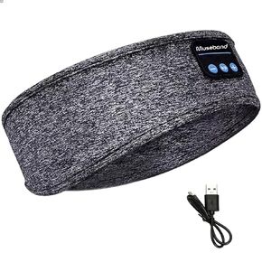 Sleep Headphones: Bluetooth 5.2, Noise-Canceling, Ideal for Sleep, ASMR, Yoga, Workouts, Travel, Long Battery Life, Compatible with Sleep Apps, Grey