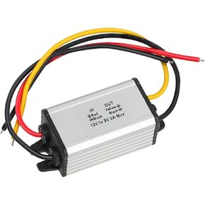 DC 8-22V to DC 3-15V Buck Converter, DC 18V 20V to DC 12V 3A Step Down Converter Waterproof Voltage Regulator Power Supply Buck Transformer, Compatible with Car Truck Motor