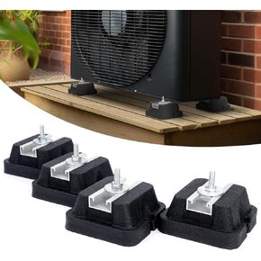 GCGOODS Rubber Floor Mounting Base Pad, Ductless Mini Split Air Conditioner Floor Mount Base Kit, Anti Vibration Mounting Pad for Condenser Units, Air compressor, Generator, Support Up to 2000 lbs (S)