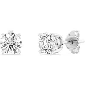 1 ct. T.W. Round Lab Diamond (SI1-SI2 Clarity, F-G Color) and 10K White Gold Stud Earrings