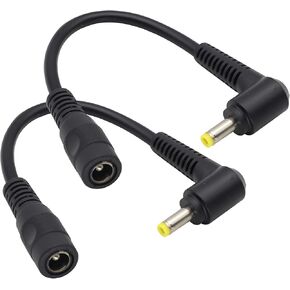 DC 5521 to DC 4017 Jack Power Adapter DC5.5x2.1mm Female to 90°Right Angle DC 4.0x1.7mm Male Power Extension Cable 22AWG for PSP,Cameras, etc Charging Conversion[15CM/6inch-2pack]