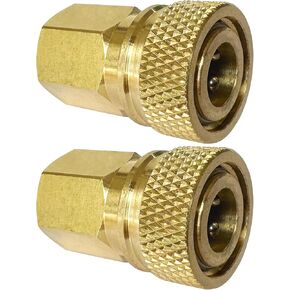 2PCS Female Thread Quick-Disconnect Copper Adapter, 8mm Female Quick Disconnect Adapter, PCP Paintball Charging Fittings