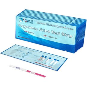 Clinical Guard 10 Pregnancy Tests Strips - Sensitive & Accurate Measurement Within 5 mins - Early Detection Pregnancy Test Strip - Easy to Use for Home Tests - HCG Test Strip Kit