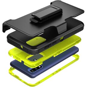 Compatible with Motorola G Pure/Moto G Power 2022 Case, Heavy Duty Rugged Shockproof Full Body Protection Kickstand Case with Belt Clip Holster for Motorola G Pure 6.5 inch Phone (Black)