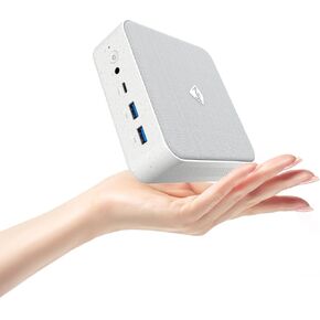 كمبيوتر مكتبي Machcreator Mini PC، الجيل الثاني عشر Intel i5-12450H (8 النواة، حتى 4.4 جيجا هرتز)، ذاكرة الوصول العشوائي 64 جيجا، 2 تيرابايت SSD، مع دعم HDMI شاشتين 4K، DP، USB A&C، منفذ إيثرنت مزدوج، Wi-Fi 6، ويندوز 11 برو