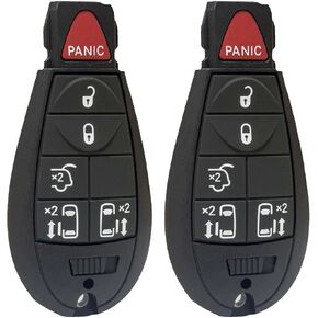 Remote Key Fob Fobik Compatible for Dodge Grand Caravan 2008 2009 2010 2011 2012 2013 2014 2015 2016 2017 2018 Town Country Volkswagen Routan Keyless Entry Remote Control(FCC ID: IYZ-C01C/M3N5WY783X)