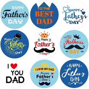 Father's Day Stickers Best Dad Stickers for Kids Envelope Seals Labels 210pcs