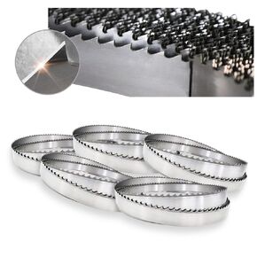 125 Inch Sawmill Blades, 5-Pack Sawmill Blades 125 x 1.25 10° DoubleHard for General-Purpose Sawing, High-Density Alloy Steel, Fits Wood-mizer/Norwood/Woodland Mills Portable Sawmills