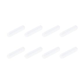 MECCANIXITY Magnetic Stirrer Mixer Stir Bar Rod 35mm(1.38") x8mm Cylinder Shape PTFE Coating Magnet White for Laboratory 16Pcs