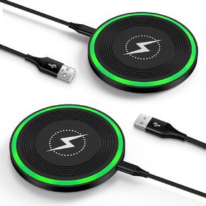Fast Samsung Wireless Charging Pad for Samsung Galaxy S24 Ultra Z Fold6 Z Flip6 S23 S22, 15W 2-Pack Android Fast Wireless Phone Charger Station for Google Pixel 9 7a 8a 8 Pro 6 Pro,iPhone 16 15 14 13