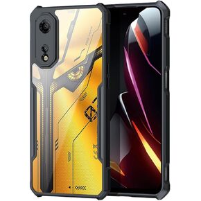 QUIETIP Case Compatible with Nubia Neo 2 5G with Screen Protector,Clear Hard PC Shockproof Protective Cover,Black