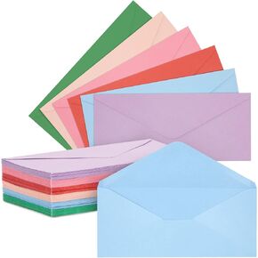 Juvale 96-Pack #10 Blush Pink Envelopes Bulk with Gummed Seal and V-Flap for Party Invitations, Mailing Business Letters, Checks, Invoices, Baby Showers, Banquets, Weddings (4 1/8 x 9 1/2 in)