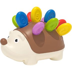 Baby Sensory Montessori Toys for Toddler Learning Educational Dinosaur Games,Fine Motor Skills Sorting Travel Toys, Birthday Gifts for 3 Year Old Boy Girl (Hedgehog)
