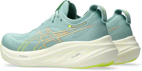 حذاء الجري Gel-Nimbus 26 للسيدات من ASICS، مقاس 10، سيلادون فاتح/أصفر آمن in Saudi Arabia