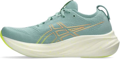 حذاء الجري Gel-Nimbus 26 للسيدات من ASICS، مقاس 10، سيلادون فاتح/أصفر آمن in Saudi Arabia