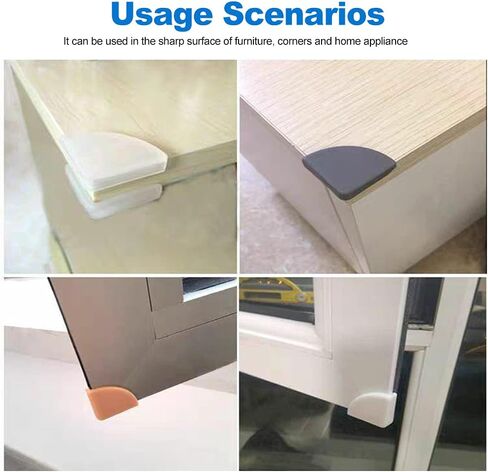 10 قطعة/الحزمة واقيات زوايا للأثاث الطفل واقية من السيليكون للأطفال لاصقة لينة ركن الحرس (شفاف) in Kuwait