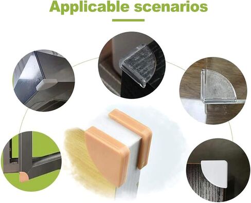 10 قطعة/الحزمة واقيات زوايا للأثاث الطفل واقية من السيليكون للأطفال لاصقة لينة ركن الحرس (شفاف) in Kuwait