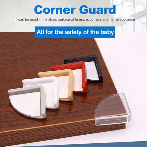 10 قطعة/الحزمة واقيات زوايا للأثاث الطفل واقية من السيليكون للأطفال لاصقة لينة ركن الحرس (شفاف) in Kuwait