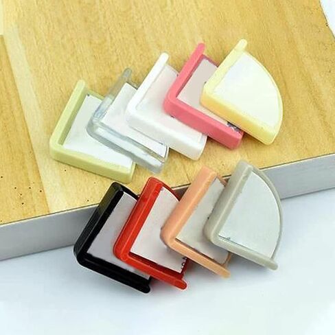 10 قطعة/الحزمة واقيات زوايا للأثاث الطفل واقية من السيليكون للأطفال لاصقة لينة ركن الحرس (شفاف) in Kuwait