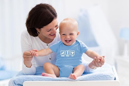AW Fashions Crawl, Walk, Lift Baby Bodysuit Funny Cute Infant Newborn Announcement Outfit Unisex Girls Boy in Saudi Arabia