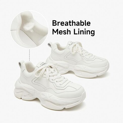 BEAU TODAY Chunky Sneakers for Women, Fashion Platform Sneakers for Women, Cute Retro Dad Shoes for Walking Tennis in Saudi Arabia