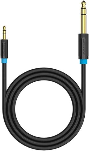 VENTION 6.35mm 1/8" to 3.5mm 1/4" Male to Male Stereo Cable 3.5mm to 6.35mm TRS Audio Cable Aux Cord for iPhone, Amplifiers, Car Stereo, Guitar, Laptop, Home Theater Devices, Speaker (0.5M/1.6ft) in Kuwait