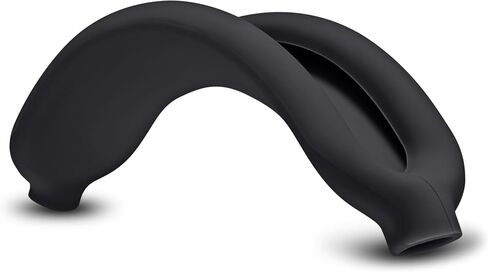 WC BandZ Max - غطاء عصابة رأس من السيليكون لسماعات Airpods Max، مصنوع بواسطة Wicked Cushions | راحة وحماية معززة | متوفر بتصميمات شريرة | أسود in Saudi Arabia