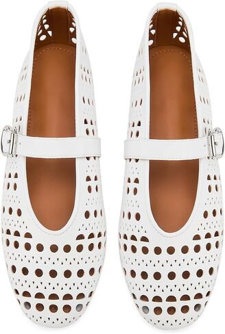 Hollow Ballet Flats Shoes for Women Breathable Hole Sandals Ballerina Shoes Comfortable Round Toe Casual Dress Mary Jane Flats in Saudi Arabia