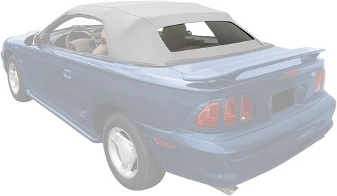 Sierra Auto Tops استبدال الجزء العلوي الناعم القابل للتحويل مع نافذة زجاجية ساخنة، يناسب موديلات Ford Mustang 1994-2004، فينيل قماش شراعي عالي الجودة، أسود in Kuwait