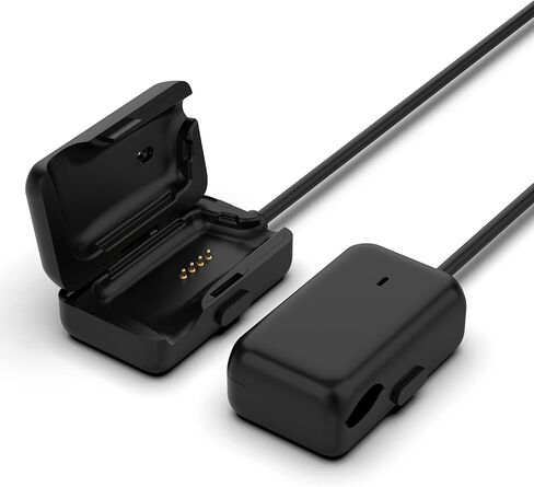 متوافق مع شاحن SHOKZ OpenSwim S700، حامل كابل شحن USB بديل لسماعات توصيل العظام SHOKZ OpenSwim S700، سلك شاحن محمول متين بطول 3.3 قدم (أسود وأسود) in Kuwait