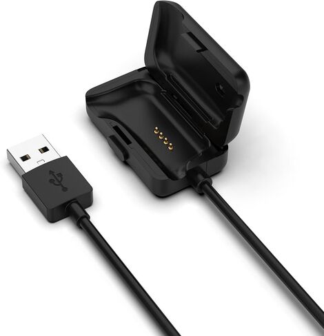 متوافق مع شاحن SHOKZ OpenSwim S700، حامل كابل شحن USB بديل لسماعات توصيل العظام SHOKZ OpenSwim S700، سلك شاحن محمول متين بطول 3.3 قدم (أسود وأسود) in Kuwait