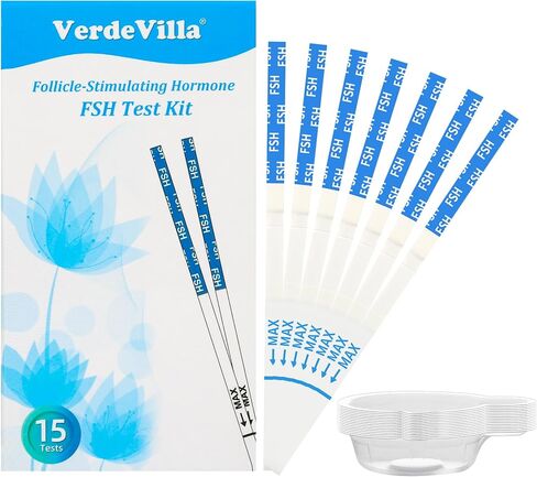 Menopause Test Strips at Home, FSH Menopause Stage Indicator Perimenopause Test with 6pcs Urine Cups, Help Understand Your Ovarian Reserve, Determine Your Fertility and Menopause Levels, 6 Pack in Saudi Arabia