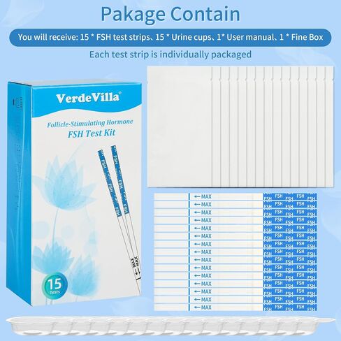 Menopause Test Strips at Home, FSH Menopause Stage Indicator Perimenopause Test with 6pcs Urine Cups, Help Understand Your Ovarian Reserve, Determine Your Fertility and Menopause Levels, 6 Pack in Saudi Arabia