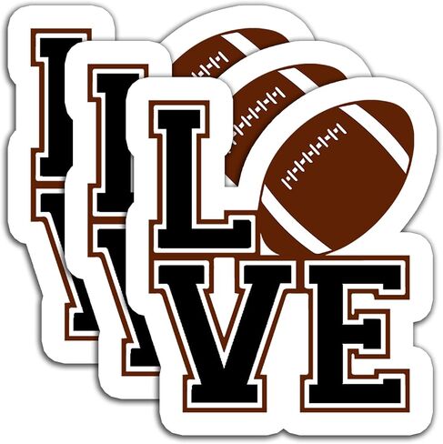 (3 قطع) ملصقات كرة القدم الرياضية لكرة القدم ملصقات للكتب وأجهزة الكمبيوتر المحمولة والأكواب وسجلات القصاصات والأكواب وزجاجات المياه والأوقد وحافظة الهاتف، ملصق فينيل مقاوم للماء لفريق لاعبي كرة القدم 3 × 2.7 بوصة in Kuwait