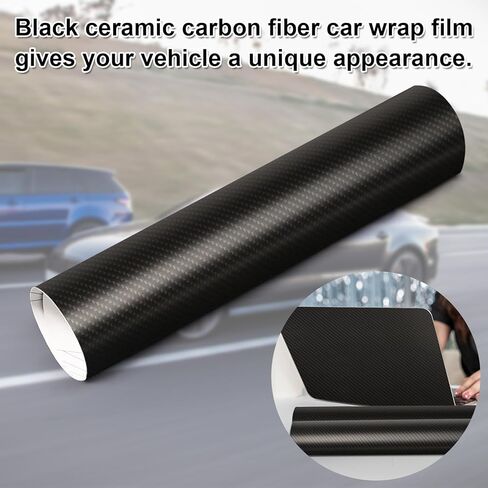 TECKWRAP 11.5"x60" Matte Dark Forged Carbon Vinyl Wrap Film, Easy Installation with Air Release Technology, Adding Style and Protection to Your Vehicle in Saudi Arabia