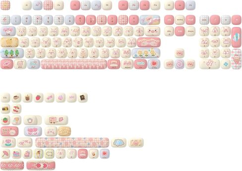 مجموعة Akko PBT Keycap، Piggy Party Keycaps MOG Profile 139-Key Keycaps للوحات المفاتيح الميكانيكية in Saudi Arabia