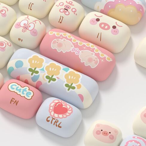 مجموعة Akko PBT Keycap، Piggy Party Keycaps MOG Profile 139-Key Keycaps للوحات المفاتيح الميكانيكية in Saudi Arabia