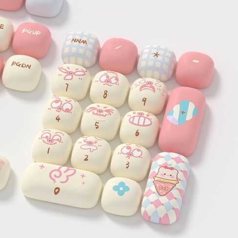 مجموعة Akko PBT Keycap، Piggy Party Keycaps MOG Profile 139-Key Keycaps للوحات المفاتيح الميكانيكية in Saudi Arabia