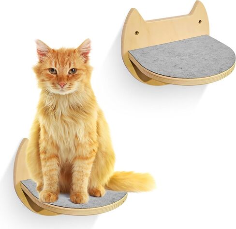BUOGA - Large Cat Wall Shelves + 3 Cat Wall Steps, Cat Tree, Cat Corner Shelf, Cat Shelf, Cat Bed, Cat Scratcher, Cat Wall Furniture, Cat Wall Shelf, Cat Window Perch, Cat Hammock, Cat Scratching Post in Saudi Arabia