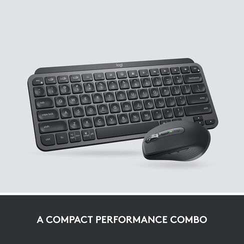 لوجيتك MX Keys Mini Combo للأعمال، مدمج، لوحة مفاتيح وماوس لاسلكي، تقنية Logi Bolt، بلوتوث، Windows/Mac/Chrome/Linux المعتمد - جرافيت (متجدد) in Saudi Arabia
