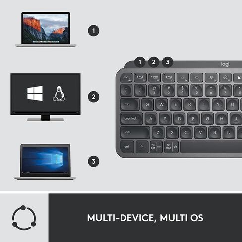 لوجيتك MX Keys Mini Combo للأعمال، مدمج، لوحة مفاتيح وماوس لاسلكي، تقنية Logi Bolt، بلوتوث، Windows/Mac/Chrome/Linux المعتمد - جرافيت (متجدد) in Saudi Arabia
