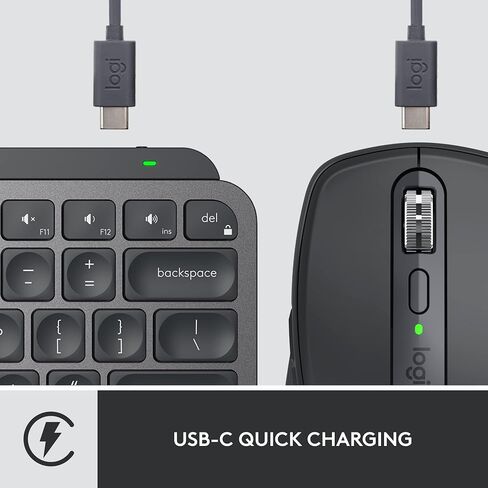 لوجيتك MX Keys Mini Combo للأعمال، مدمج، لوحة مفاتيح وماوس لاسلكي، تقنية Logi Bolt، بلوتوث، Windows/Mac/Chrome/Linux المعتمد - جرافيت (متجدد) in Saudi Arabia