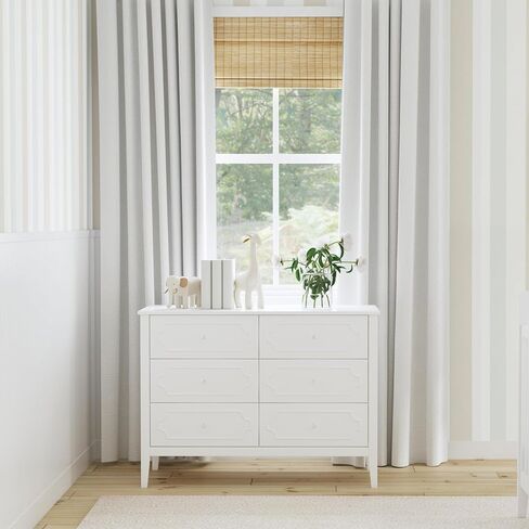 DaVinci Regency 6-Drawer Modern Pine Wood and MDF Dresser in White in Saudi Arabia