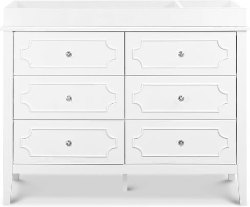 DaVinci Regency 6-Drawer Modern Pine Wood and MDF Dresser in White in Saudi Arabia